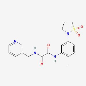 N-[5-(1,1-dioxo-1lambda6,2-thiazolidin-2-yl)-2-methylphenyl]-N'-[(pyridin-3-yl)methyl]ethanediamide