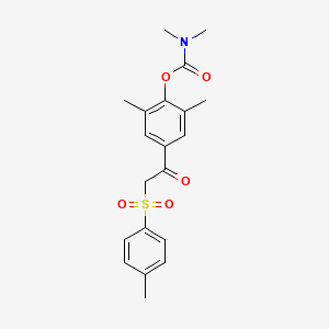 molecular formula C20H23NO5S B2985391 2,6-二甲基-4-{2-[(4-甲基苯基)磺酰基]乙酰}苯基 N,N-二甲基氨基甲酸酯 CAS No. 339100-89-9