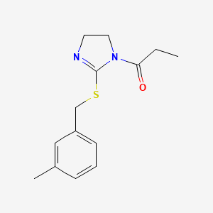 1-(2-((3-methylbenzyl)thio)-4,5-dihydro-1H-imidazol-1-yl)propan-1-one