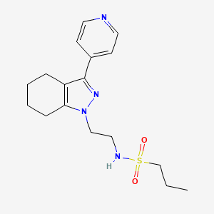 N-(2-(3-(pyridin-4-yl)-4,5,6,7-tetrahydro-1H-indazol-1-yl)ethyl)propane-1-sulfonamide