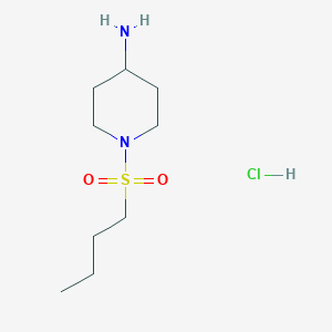 molecular formula C9H21ClN2O2S B2985410 1-Butylsulfonylpiperidin-4-amine;hydrochloride CAS No. 1158738-88-5