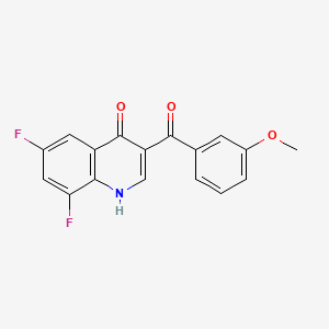 molecular formula C17H11F2NO3 B2985435 6,8-difluoro-3-(3-methoxybenzoyl)quinolin-4(1H)-one CAS No. 892291-27-9