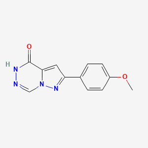 molecular formula C12H10N4O2 B2985450 2-(4-methoxyphenyl)pyrazolo[1,5-d][1,2,4]triazin-4(5H)-one CAS No. 135104-21-1