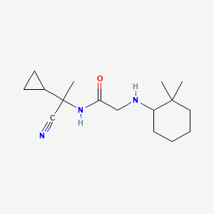 molecular formula C16H27N3O B2985451 N-(1-Cyano-1-cyclopropylethyl)-2-[(2,2-dimethylcyclohexyl)amino]acetamide CAS No. 1645519-91-0