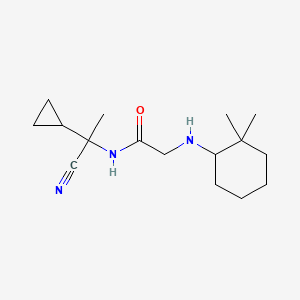 molecular formula C16H27N3O B2985451 N-(1-氰基-1-环丙基乙基)-2-[(2,2-二甲基环己基)氨基]乙酰胺 CAS No. 1645519-91-0