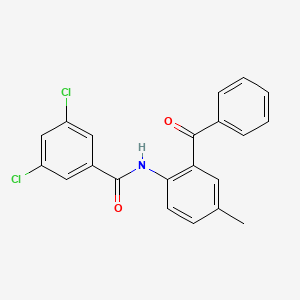 molecular formula C21H15Cl2NO2 B2985452 N-(2-benzoyl-4-methylphenyl)-3,5-dichlorobenzamide CAS No. 313367-13-4