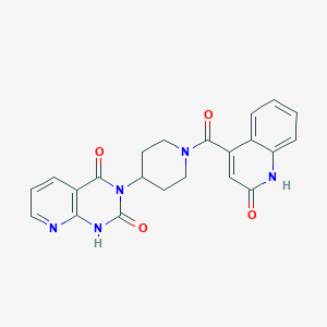 3-(1-(2-hydroxyquinoline-4-carbonyl)piperidin-4-yl)pyrido[2,3-d]pyrimidine-2,4(1H,3H)-dione