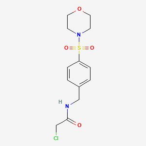 molecular formula C13H17ClN2O4S B2985471 2-氯-N-[4-(吗啉-4-基磺酰基)苄基]乙酰胺 CAS No. 923117-91-3