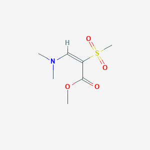 molecular formula C7H13NO4S B2985482 methyl (E)-3-(dimethylamino)-2-methylsulfonylprop-2-enoate CAS No. 339108-00-8
