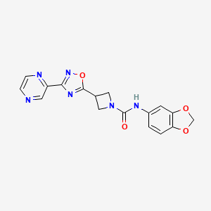 N-(benzo[d][1,3]dioxol-5-yl)-3-(3-(pyrazin-2-yl)-1,2,4-oxadiazol-5-yl)azetidine-1-carboxamide