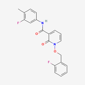 N-(3-fluoro-4-methylphenyl)-1-[(2-fluorophenyl)methoxy]-2-oxopyridine-3-carboxamide