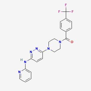 (4-(6-(Pyridin-2-ylamino)pyridazin-3-yl)piperazin-1-yl)(4-(trifluoromethyl)phenyl)methanone