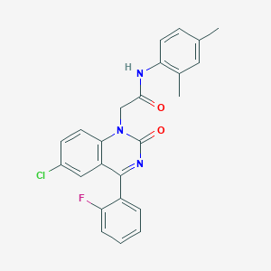 molecular formula C24H19ClFN3O2 B2985494 2-(6-chloro-4-(2-fluorophenyl)-2-oxoquinazolin-1(2H)-yl)-N-(2,4-dimethylphenyl)acetamide CAS No. 941982-59-8