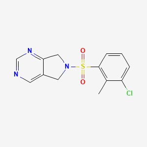 6-((3-chloro-2-methylphenyl)sulfonyl)-6,7-dihydro-5H-pyrrolo[3,4-d]pyrimidine
