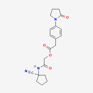 [(1-Cyanocyclopentyl)carbamoyl]methyl 2-[4-(2-oxopyrrolidin-1-yl)phenyl]acetate