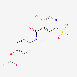 5-chloro-N-[4-(difluoromethoxy)phenyl]-2-methylsulfonylpyrimidine-4-carboxamide