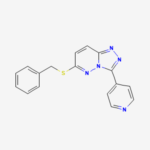 molecular formula C17H13N5S B2985528 6-苄硫基-3-吡啶-4-基-[1,2,4]三唑并[4,3-b]哒嗪 CAS No. 868970-16-5