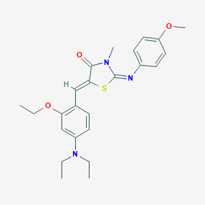 molecular formula C24H29N3O3S B298554 5-[4-(Diethylamino)-2-ethoxybenzylidene]-2-[(4-methoxyphenyl)imino]-3-methyl-1,3-thiazolidin-4-one 