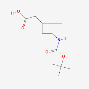 2-[2,2-Dimethyl-3-[(2-methylpropan-2-yl)oxycarbonylamino]cyclobutyl]acetic acid