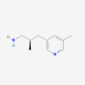 molecular formula C10H16N2 B2985556 (2R)-2-Methyl-3-(5-methylpyridin-3-yl)propan-1-amine CAS No. 2248209-75-6