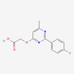 molecular formula C13H11FN2O3 B2985562 {[2-(4-Fluorophenyl)-6-methylpyrimidin-4-yl]oxy}acetic acid CAS No. 1223881-84-2