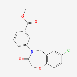 molecular formula C17H14ClNO4 B2985565 methyl 3-(7-chloro-3-oxo-2,3-dihydro-1,4-benzoxazepin-4(5H)-yl)benzoate CAS No. 1359410-75-5