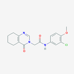 N-(3-chloro-4-methoxyphenyl)-2-(4-oxo-5,6,7,8-tetrahydroquinazolin-3(4H)-yl)acetamide