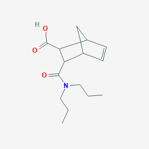 molecular formula C15H23NO3 B2985597 3-(Dipropylcarbamoyl)bicyclo[2.2.1]hept-5-ene-2-carboxylic acid CAS No. 1005121-21-0