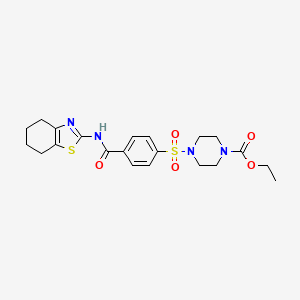 Ethyl 4-((4-((4,5,6,7-tetrahydrobenzo[d]thiazol-2-yl)carbamoyl)phenyl)sulfonyl)piperazine-1-carboxylate