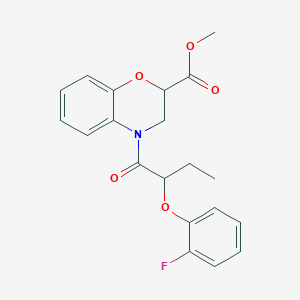 methyl 4-[2-(2-fluorophenoxy)butanoyl]-3,4-dihydro-2H-1,4-benzoxazine-2-carboxylate