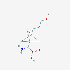 molecular formula C11H19NO3 B2985605 2-Amino-2-[3-(3-methoxypropyl)-1-bicyclo[1.1.1]pentanyl]acetic acid CAS No. 2287263-15-2