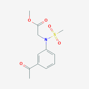 methyl N-(3-acetylphenyl)-N-(methylsulfonyl)glycinate