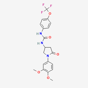 1-(1-(3,4-Dimethoxyphenyl)-5-oxopyrrolidin-3-yl)-3-(4-(trifluoromethoxy)phenyl)urea