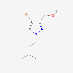 molecular formula C9H15BrN2O B2985621 [4-Bromo-1-(3-methylbutyl)-1H-pyrazol-3-yl]methanol CAS No. 2101198-86-9