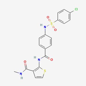2-(4-(4-chlorophenylsulfonamido)benzamido)-N-methylthiophene-3-carboxamide
