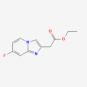 molecular formula C11H11FN2O2 B2985629 2-(7-氟咪唑并[1,2-a]吡啶-2-基)乙酸乙酯 CAS No. 1433203-72-5