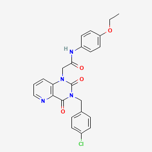 molecular formula C24H21ClN4O4 B2985644 2-(3-(4-氯苄基)-2,4-二氧代-3,4-二氢吡啶并[3,2-d]嘧啶-1(2H)-基)-N-(4-乙氧基苯基)乙酰胺 CAS No. 923193-43-5