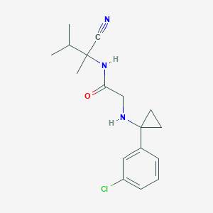 2-[[1-(3-Chlorophenyl)cyclopropyl]amino]-N-(2-cyano-3-methylbutan-2-yl)acetamide