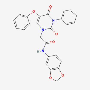 N-(benzo[d][1,3]dioxol-5-yl)-2-(2,4-dioxo-3-phenyl-3,4-dihydrobenzofuro[3,2-d]pyrimidin-1(2H)-yl)acetamide