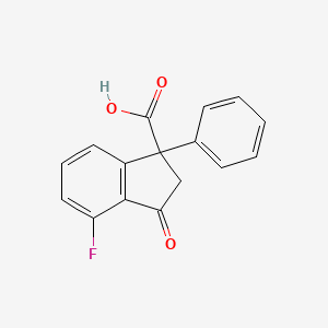 4-Fluoro-3-oxo-1-phenyl-1-indanecarboxylic acid