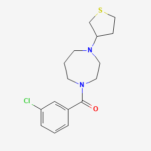 (3-Chlorophenyl)(4-(tetrahydrothiophen-3-yl)-1,4-diazepan-1-yl)methanone