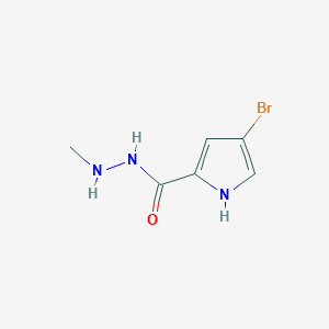 molecular formula C6H8BrN3O B2985681 4-bromo-N'-methyl-1H-pyrrole-2-carbohydrazide CAS No. 923676-53-3