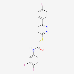 N-(3,4-difluorophenyl)-2-[6-(4-fluorophenyl)pyridazin-3-yl]sulfanylacetamide