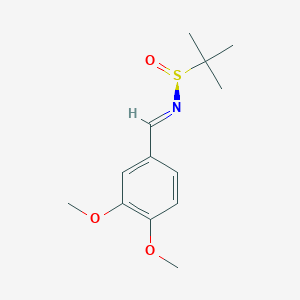molecular formula C13H19NO3S B2985698 (S)-N-(3,4-二甲氧基苄叉基)-2-甲基丙烷-2-亚磺酰胺 CAS No. 854497-40-8
