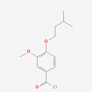 molecular formula C13H17ClO3 B2985699 3-Methoxy-4-(3-methylbutoxy)benzoyl chloride CAS No. 116477-96-4