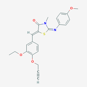 molecular formula C23H22N2O4S B298570 5-[3-Ethoxy-4-(2-propynyloxy)benzylidene]-2-[(4-methoxyphenyl)imino]-3-methyl-1,3-thiazolidin-4-one 