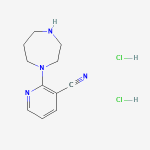 2-(1,4-Diazepan-1-yl)pyridine-3-carbonitrile;dihydrochloride
