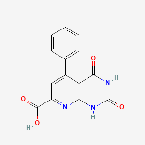 molecular formula C14H9N3O4 B2985718 2,4-Dioxo-5-phenyl-1,2,3,4-tetrahydropyrido[2,3-d]pyrimidine-7-carboxylic acid CAS No. 1253394-92-1
