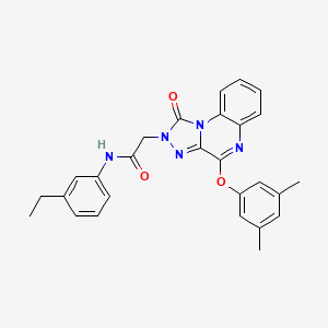2-(4-(3,5-dimethylphenoxy)-1-oxo-[1,2,4]triazolo[4,3-a]quinoxalin-2(1H)-yl)-N-(3-ethylphenyl)acetamide