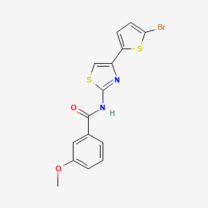 N-[4-(5-bromothiophen-2-yl)-1,3-thiazol-2-yl]-3-methoxybenzamide